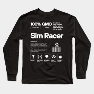 Sim Racer Recipe Long Sleeve T-Shirt